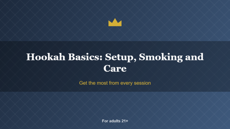 Hookah Basics: Setup, Smoking and Care